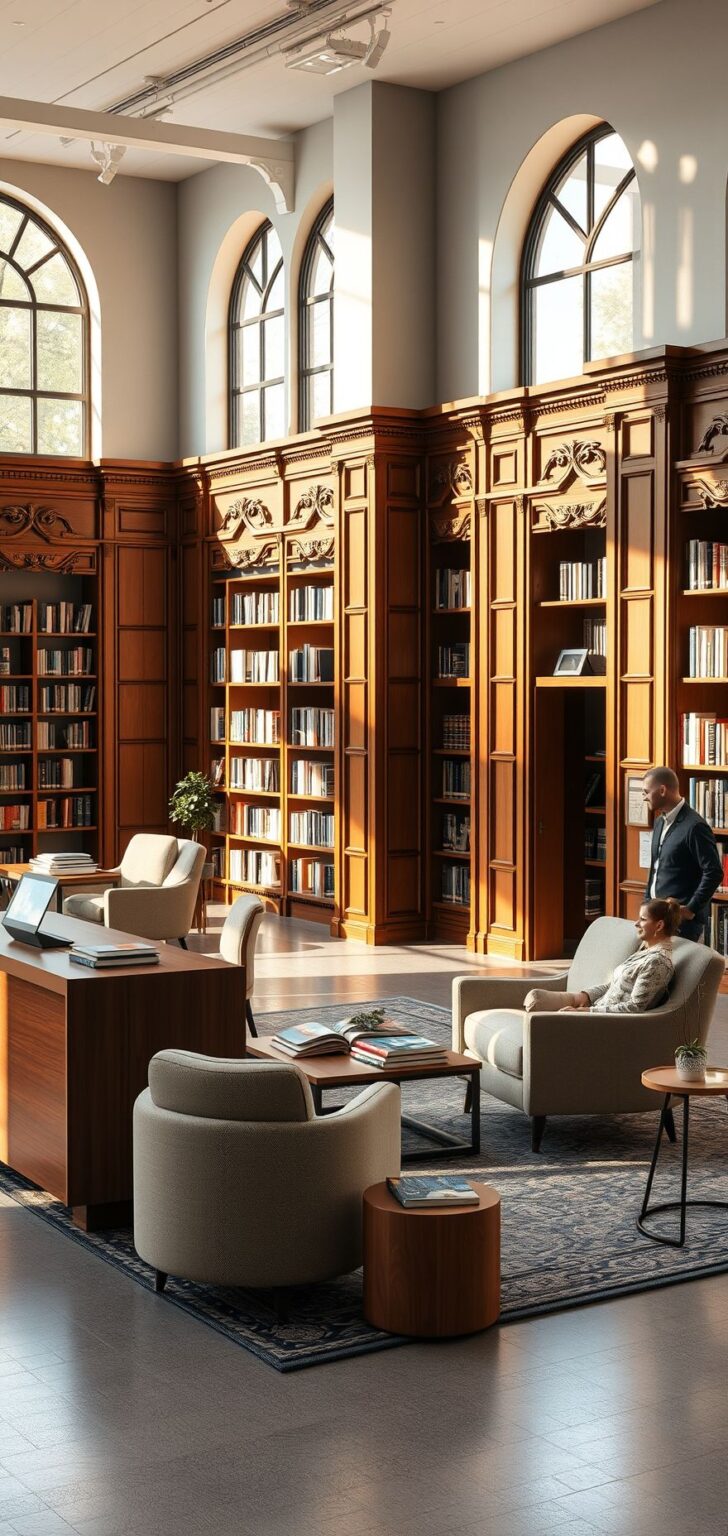 Modern Library Design: Trends & Inspiration for Functional Spaces - Gleew