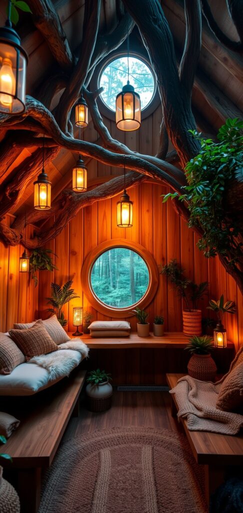 Creating a Treehouse Feel with Elevated and Cozy Spaces