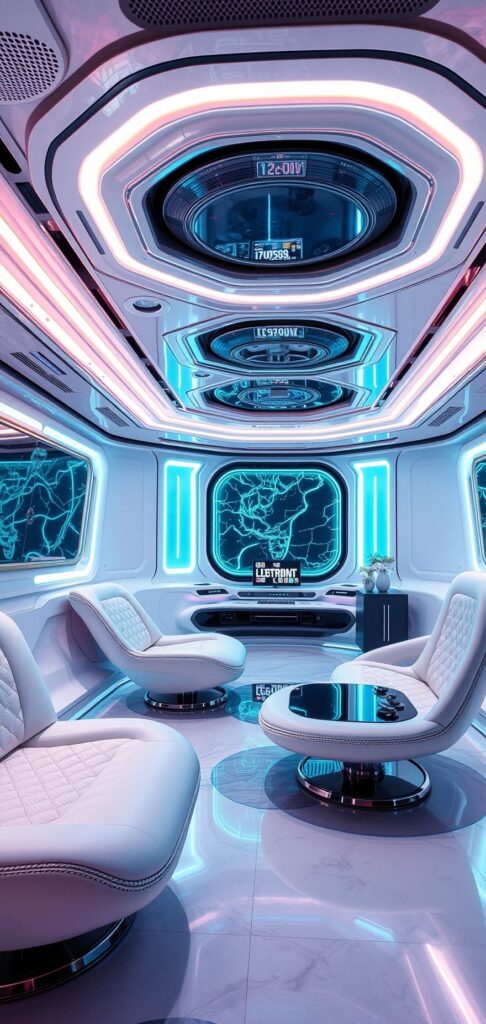 Electric Style Interior High Energy Futuristic Design