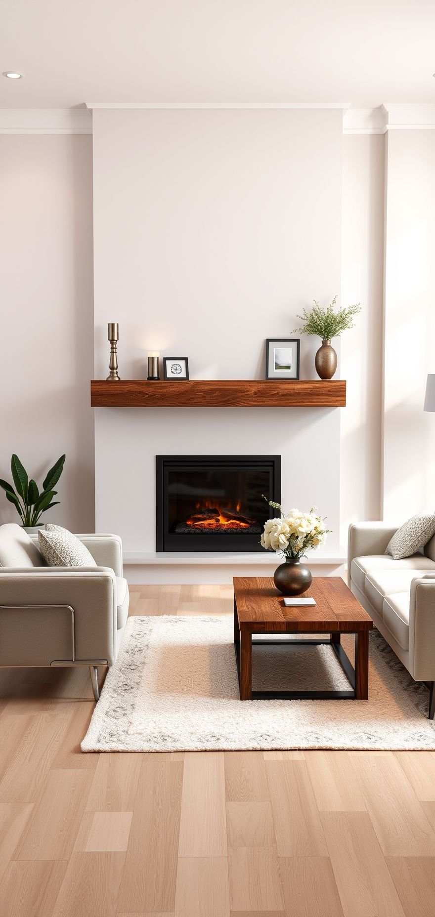 Elevate Your Faux Fireplace with a Mantel