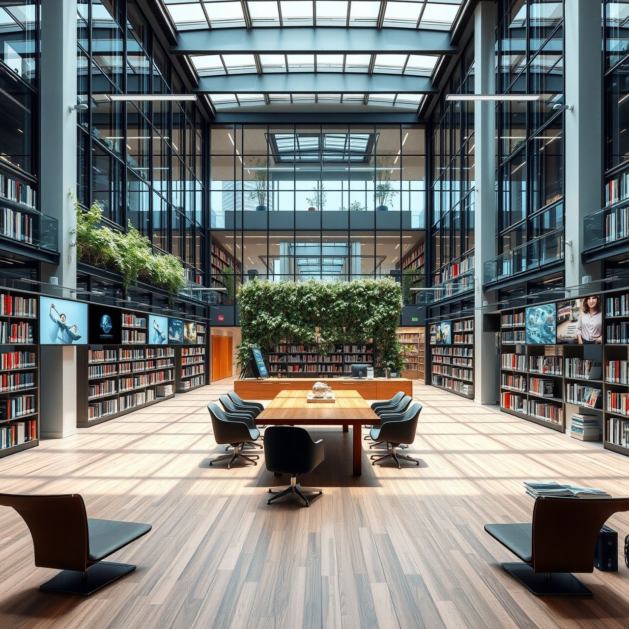 Modern Classic Library Design Blend Style Function