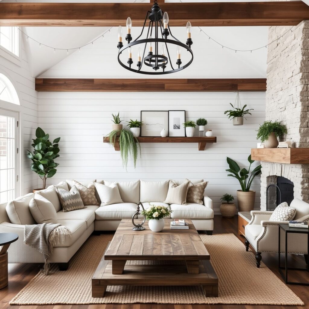 Modern Farmhouse Living Room Ideas Blend Rustic Contemporary
