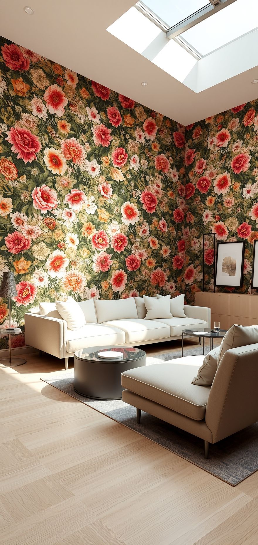 Pair Florals with Neutral Tones