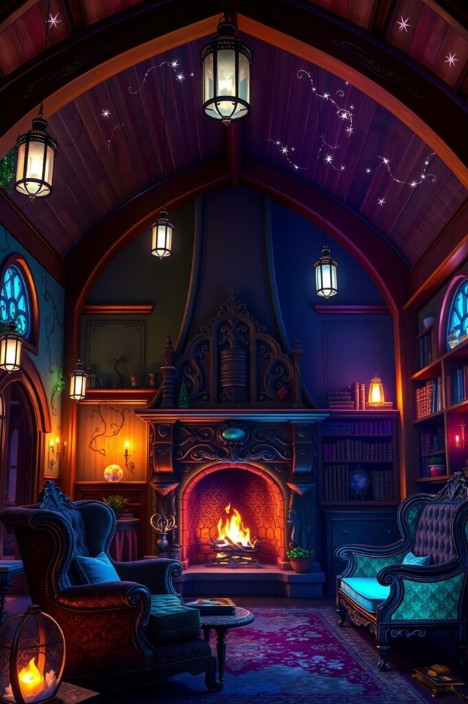 fantasy magical and whimsical design realistic house interior